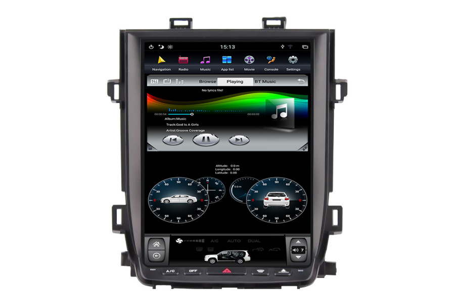 Toyota Alphard 20 2010-2014 Tesla style 12.1 inch Android Car DVD Player 