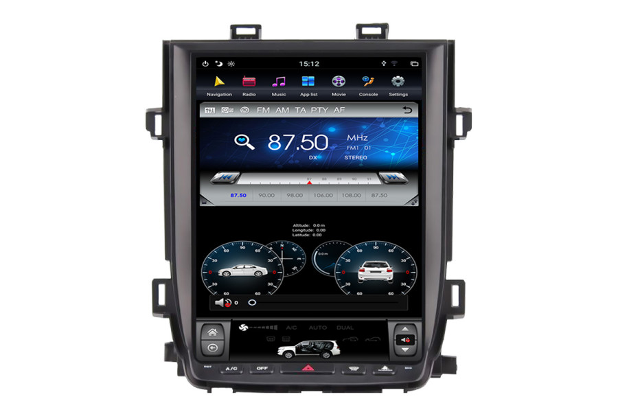 Toyota Alphard 20 2010-2014 Tesla style 12.1 inch Android Car DVD Player 