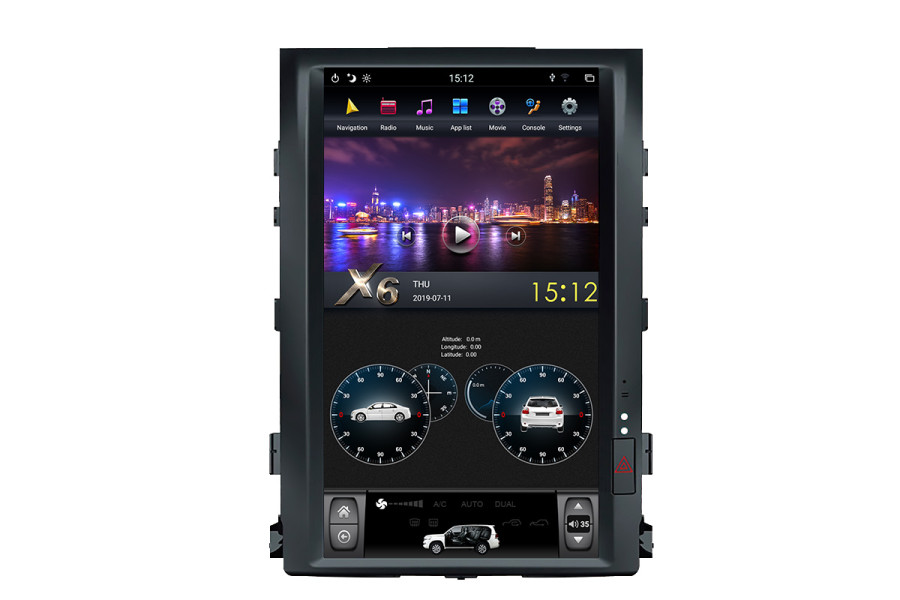 Toyota Land Cruiser 2016-2018 Tesla style 16 inch Android Car DVD Player 