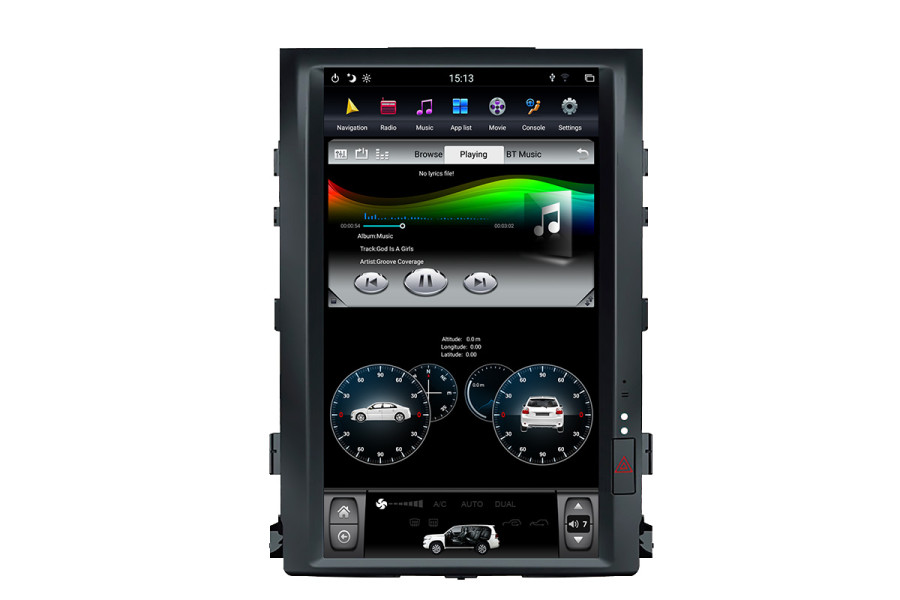 Toyota Land Cruiser 2016-2018 Tesla style 16 inch Android Car DVD Player 