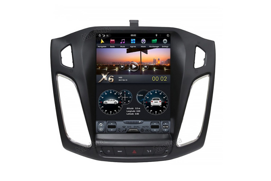 Ford Focus 2013-2017 Tesla style 10.5 inch Android Car DVD Player 