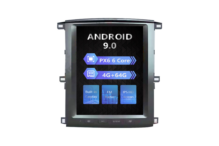 Toyota Land Cruiser LC100 2003-2007 Tesla style 12.1 inch Android Car DVD Player 