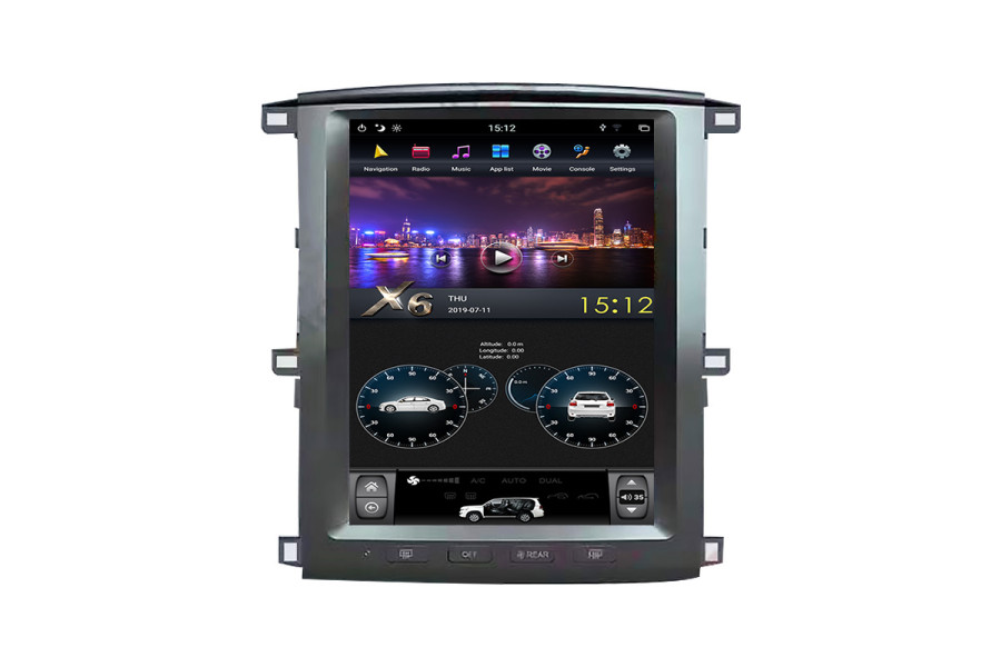 Toyota Land Cruiser LC100 2003-2007 Tesla style 12.1 inch Android Car DVD Player 