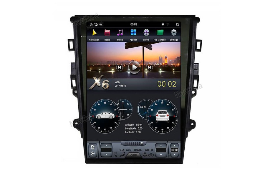 Ford Mondeo 2013-2017 Tesla style 12.1 inch Android Car DVD Player 