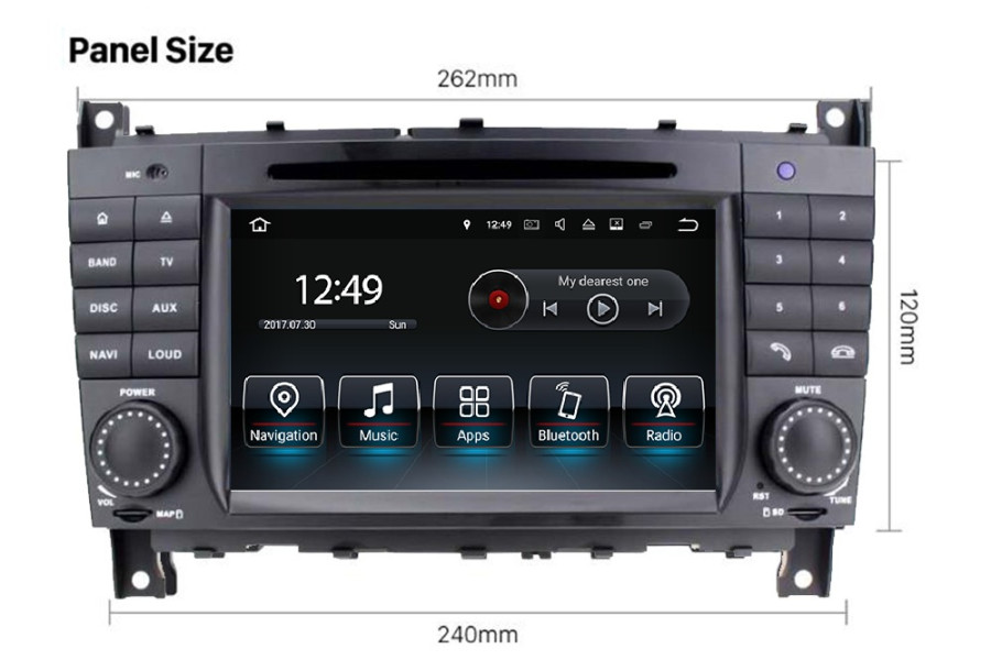 Mercedes-Benz C-W203/G-W463 Aftermarket Radio Upgrade Autoradio GPS Aftermarket Android Head Unit Navigation Car Stereo 