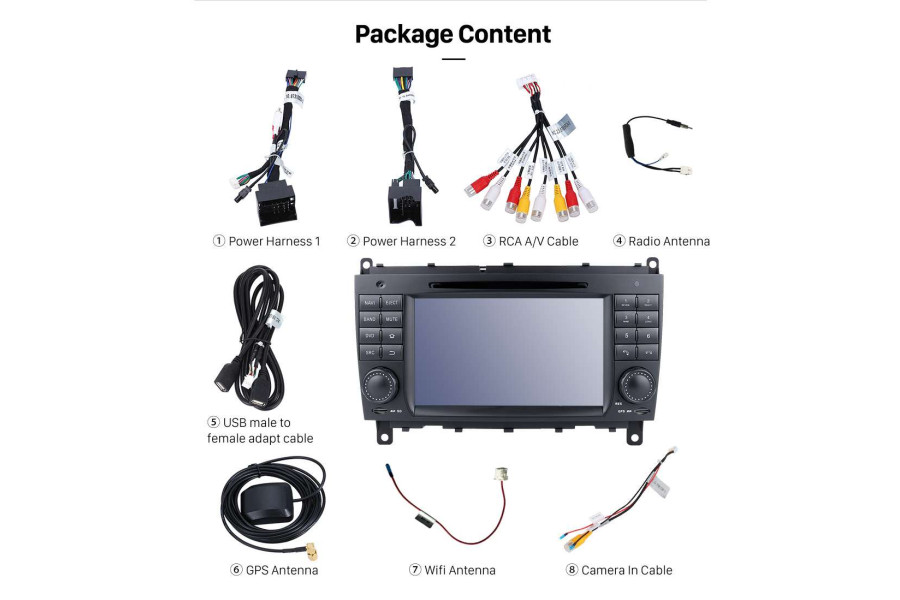 Mercedes-Benz C-W203/G-W463 Aftermarket Radio Upgrade Autoradio GPS Aftermarket Android Head Unit Navigation Car Stereo 