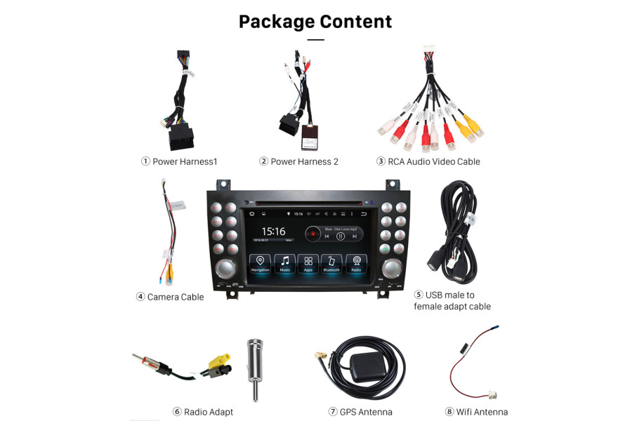 Mercedes-Benz slk-class R171 2004-2010 autoradio GPS Aftermarket Android Head Unit Navigation Car Stereo 