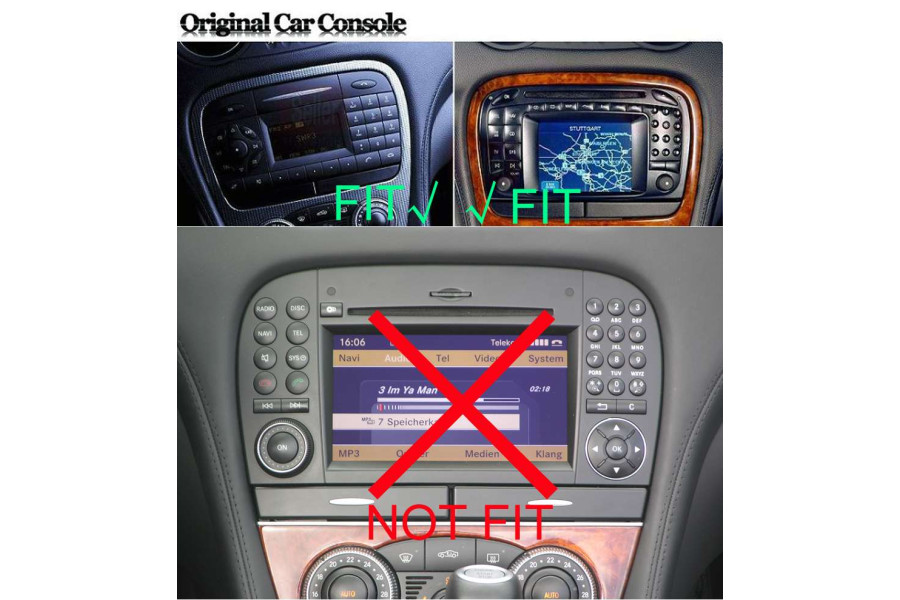 Mercedes-Benz SL-Class (R230) 2001-2005 Autoradio GPS Aftermarket Android Head Unit Navigation Car Stereo 