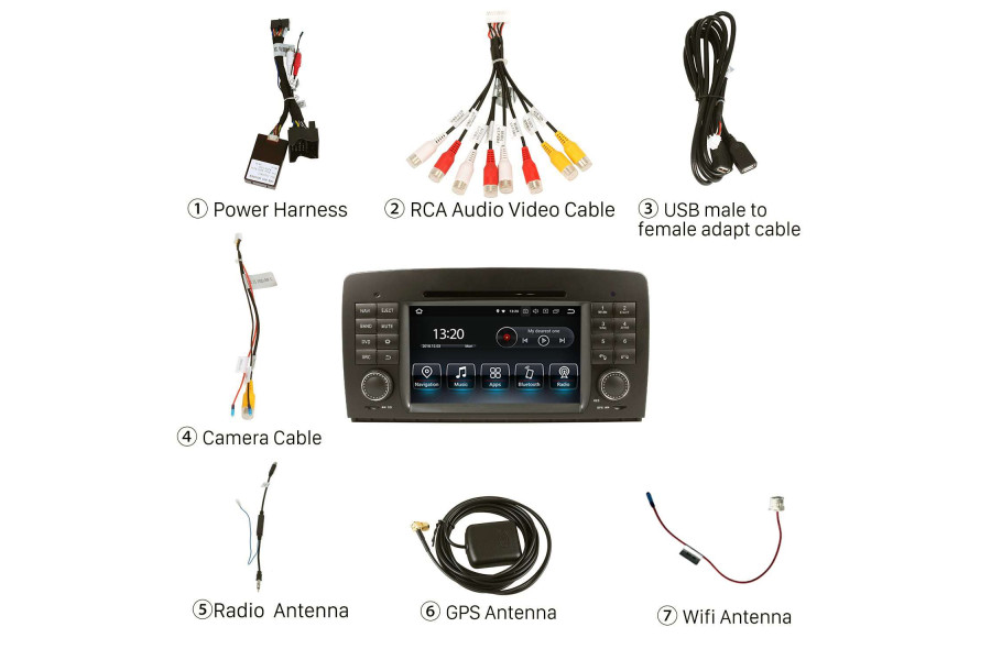 Mercedes-Benz GL-Class (X164)/ML-Class (W164) 2005-2012 Autoradio GPS Aftermarket Android Head Unit Navigation Car Stereo 