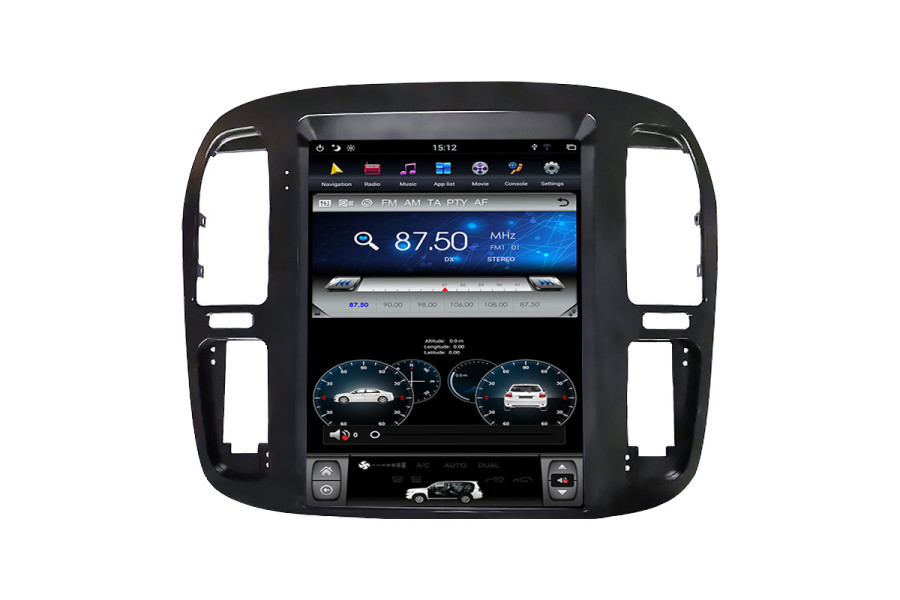 Toyota Land Cruiser LC100 1992-2002 Tesla style 12.1 inch Android Car DVD Player 