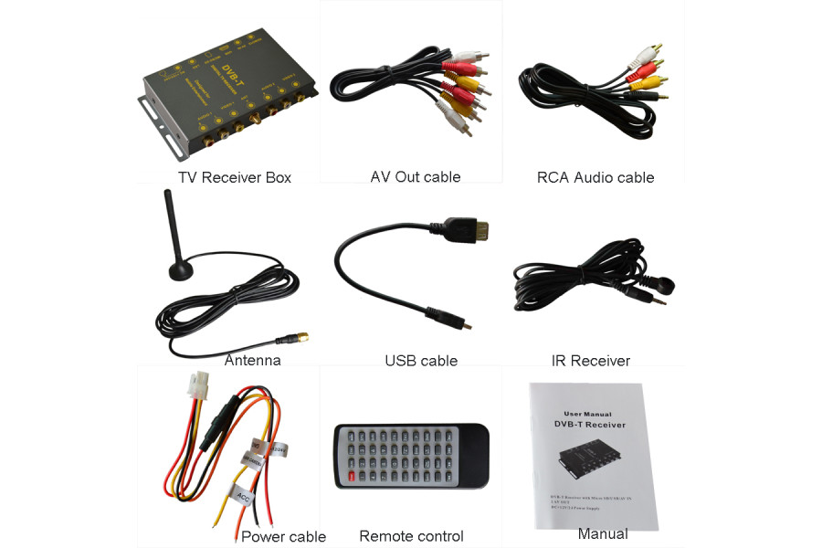 DVB-T Mpeg-2 Car Digital TV Tuner For Europe Australia Newzeland