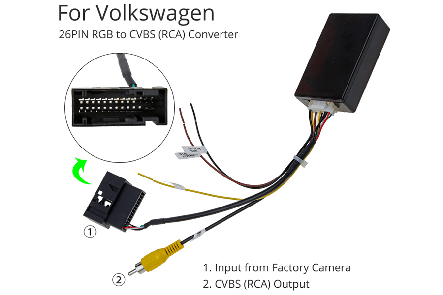 RGB To CVBS Converter Adapter For Volkswagen