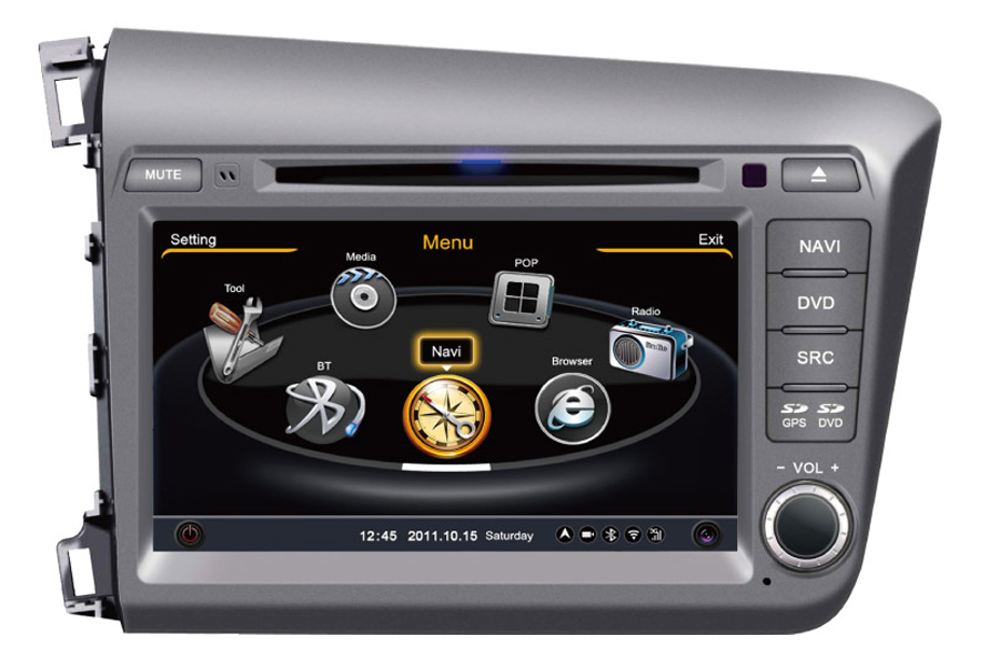 Honda Civic 2012-2014 Autoradio GPS Aftermarket Android Head Unit Navigation Car Stereo 