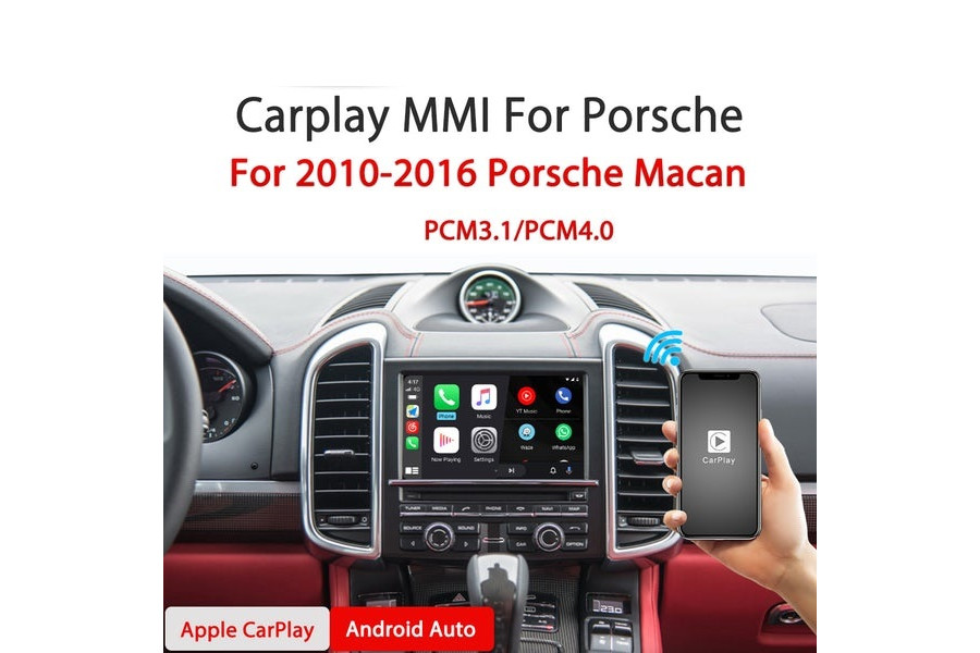 Porsche Macan PCM3.1 PCM4.0 Wireless Apple CarPlay Android Auto MMI Interface Adapter Prime Retrofit 2010-2016