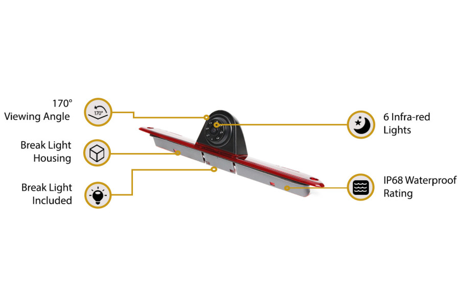 Mercedes-Benz sprinter W906 VW Crafter brake light replacement backup camera