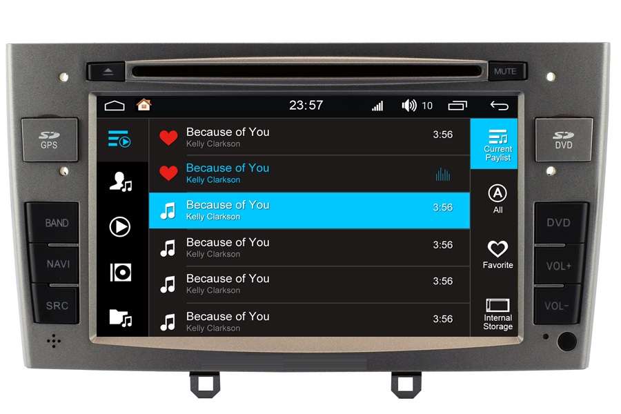 Peugeot 308/RCZ 2008-2013 Autoradio GPS Aftermarket Android Head Unit Navigation Car Stereo 