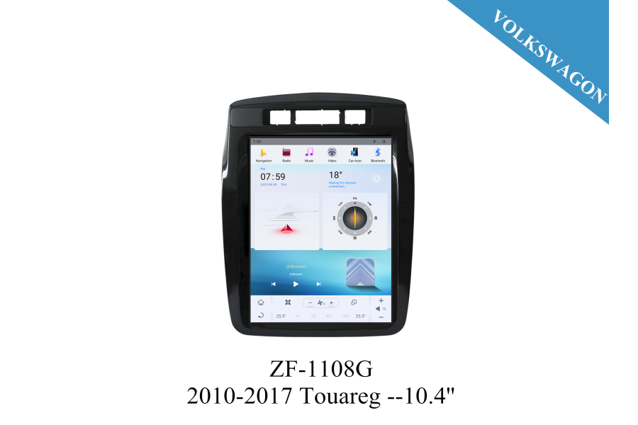 VW 2010-2017 Touareg 10.4'' inch Tesla Style Apple CarPlay Android Radio Upgrade