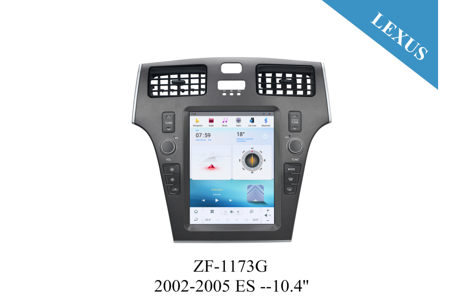 Lexus 2002-2005 ES 10.4 inch Tesla Style Apple CarPlay Android Radio Upgrade