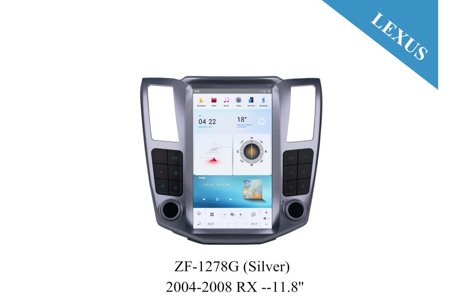 Lexus 2004-2008 RX 11.8 inch Tesla Style Apple CarPlay Android Radio Upgrade