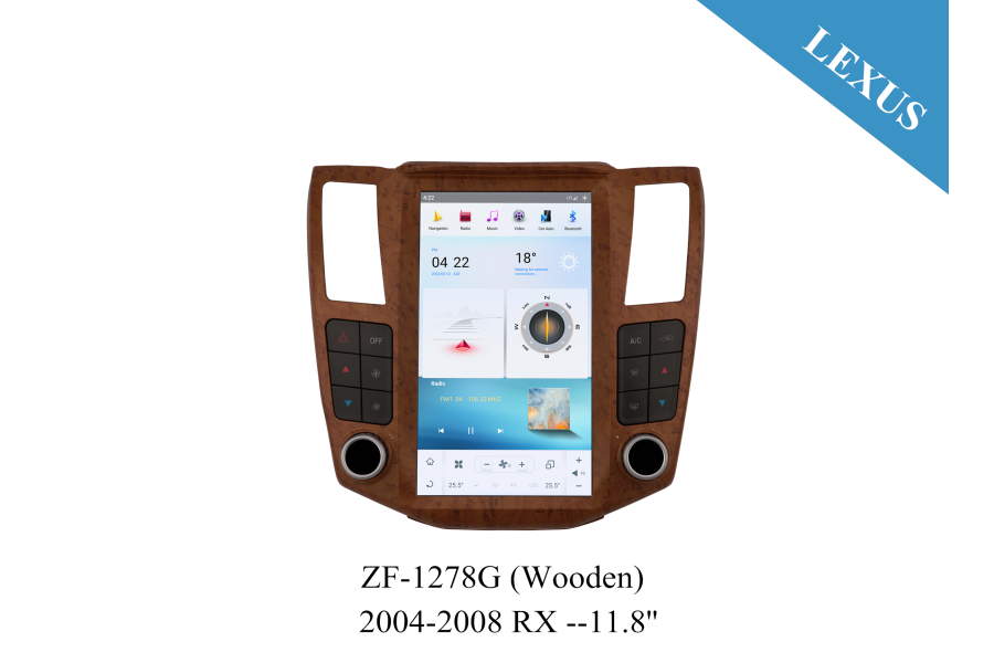Lexus 2004-2008 RX 11.8 inch Tesla Style Apple CarPlay Android Radio Upgrade
