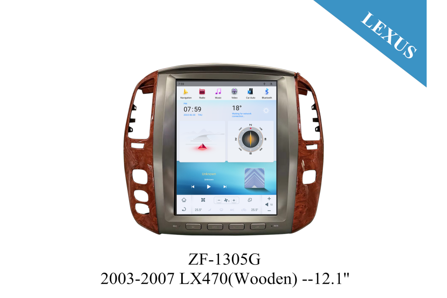 Lexus 2003-2009 LX470 12.1 inch Tesla Style Apple CarPlay Android Radio Upgrade